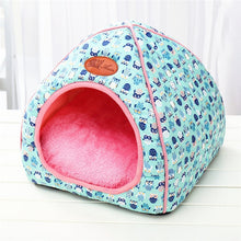 Load image into Gallery viewer, Brand New Cat Warm Cave Lovely Bow Design Puppy Winter Bed House Kennel Fleece Soft Nest For Small Medium Dog House for cat