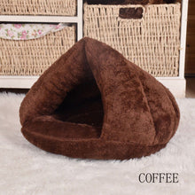 Load image into Gallery viewer, 2 Size Puppy Pet Cat Dog Soft Warm Nest Kennel Bed Cave House Sleeping Bag Mat Pad Tent S L 5 Colors Pets Winter Warm Cozy Beds