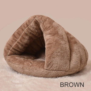 2 Size Puppy Pet Cat Dog Soft Warm Nest Kennel Bed Cave House Sleeping Bag Mat Pad Tent S L 5 Colors Pets Winter Warm Cozy Beds