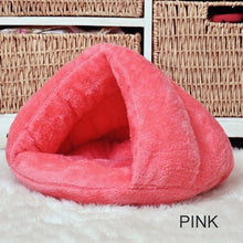 Load image into Gallery viewer, 2 Size Puppy Pet Cat Dog Soft Warm Nest Kennel Bed Cave House Sleeping Bag Mat Pad Tent S L 5 Colors Pets Winter Warm Cozy Beds
